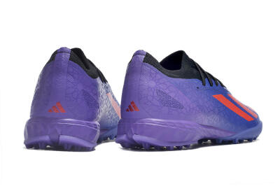 Men's Adidas X Crazyfast.1 TF Artificial Turf Low-Tops Football Shoes - Blue/Red/Purple