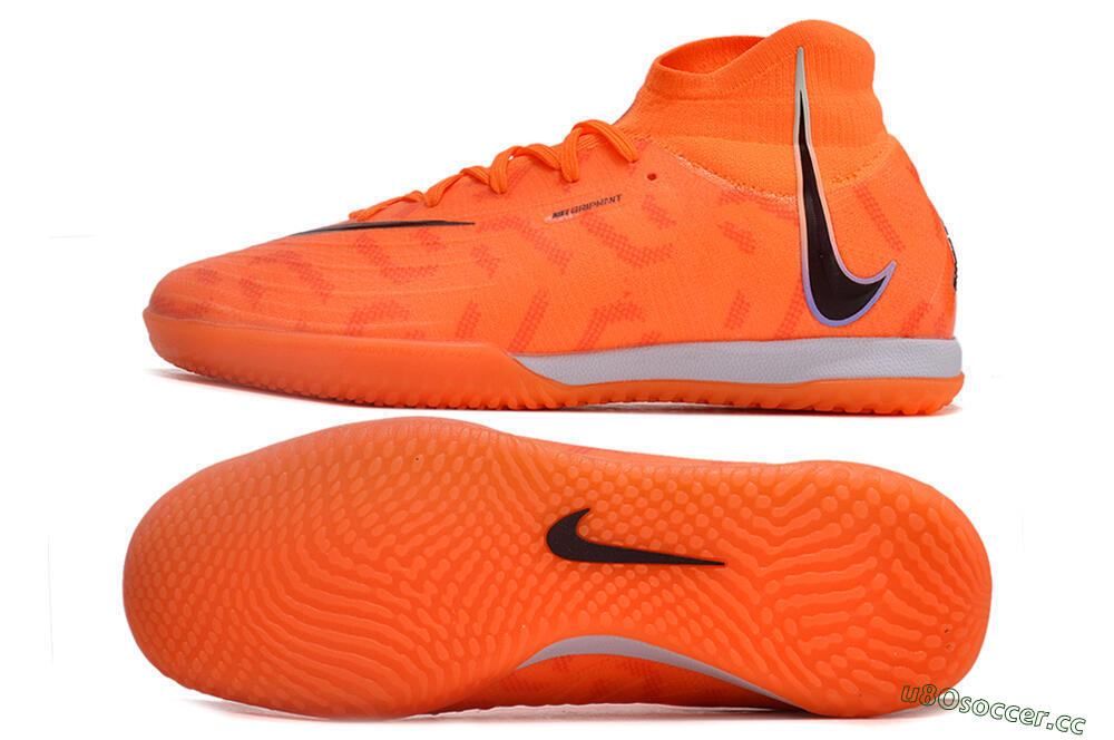 Men's Nike Phantom Luna Elite NU IC Indoor & Futsal High-Tops Football Shoes - Orange/Purple/Black 1