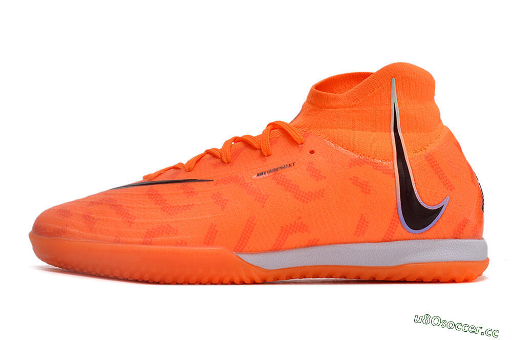 Men's Nike Phantom Luna Elite NU IC Indoor & Futsal High-Tops Football Shoes - Orange/Purple/Black 0