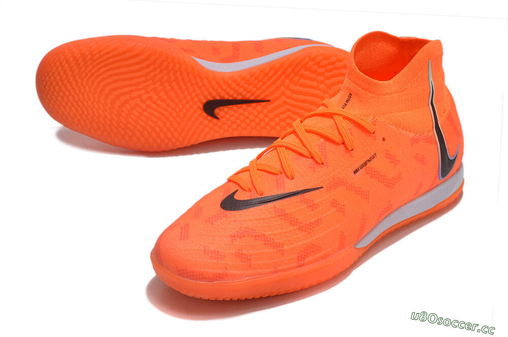 Men's Nike Phantom Luna Elite NU IC Indoor & Futsal High-Tops Football Shoes - Orange/Purple/Black 3