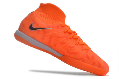 Men's Nike Phantom Luna Elite NU IC Indoor & Futsal High-Tops Football Shoes - Orange/Purple/Black