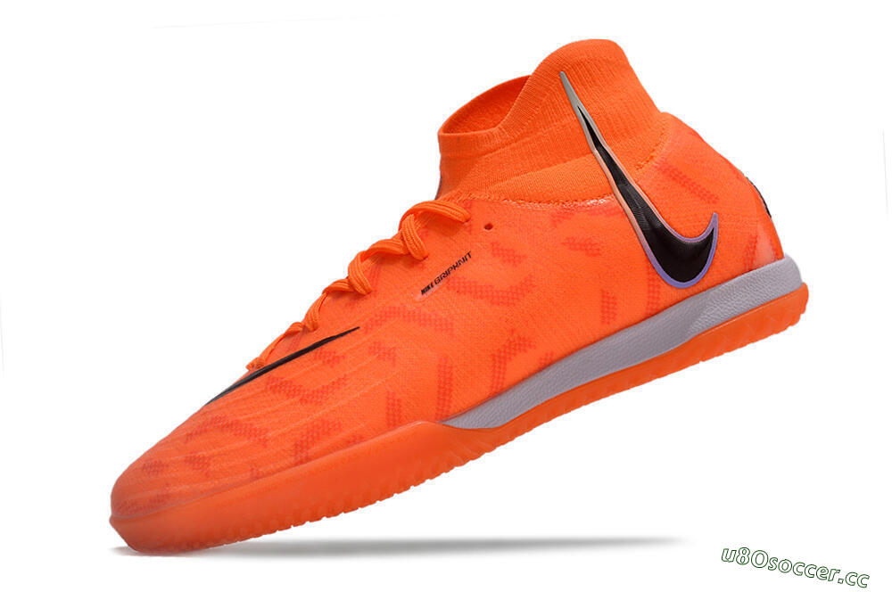 Men's Nike Phantom Luna Elite NU IC Indoor & Futsal High-Tops Football Shoes - Orange/Purple/Black 5