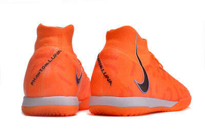 Men's Nike Phantom Luna Elite NU IC Indoor & Futsal High-Tops Football Shoes - Orange/Purple/Black