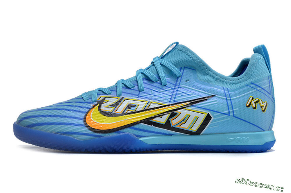 Men's Nike Air Zoom Mercurial Vapor 15 Elite IC Indoor & Futsal Low-Tops Football Shoes - Blue/Yellow/Orange/White 0
