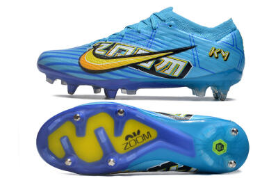Men's Nike Air Zoom Mercurial Vapor 15 Elite SG Soft Ground Low-Tops Football Boots - Blue/Yellow/Orange/White