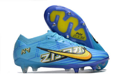 Men's Nike Air Zoom Mercurial Vapor 15 Elite SG Soft Ground Low-Tops Football Boots - Blue/Yellow/Orange/White