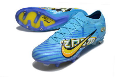 Men's Nike Air Zoom Mercurial Vapor 15 Elite SG Soft Ground Low-Tops Football Boots - Blue/Yellow/Orange/White