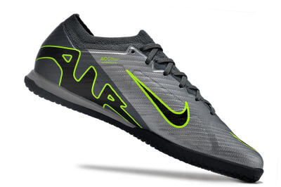 Men's Nike Air Zoom Mercurial Vapor 15 Elite IC Indoor & Futsal Low-Tops Football Shoes - Silver/Grey/Black/Green