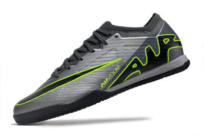 Men's Nike Air Zoom Mercurial Vapor 15 Elite IC Indoor & Futsal Low-Tops Football Shoes - Silver/Grey/Black/Green