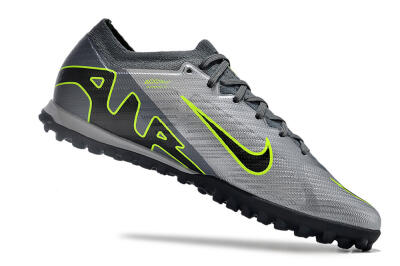 Men's Nike Air Zoom Mercurial Vapor 15 Elite TF Artificial Turf Low-Tops Football Shoes - Silver/Grey/Black/Green