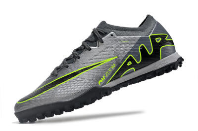 Men's Nike Air Zoom Mercurial Vapor 15 Elite TF Artificial Turf Low-Tops Football Shoes - Silver/Grey/Black/Green
