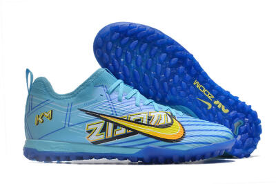 Men's Nike Air Zoom Mercurial Vapor 15 Pro TF Artificial Turf Low-Tops Football Shoes - Blue/Yellow/Orange/White