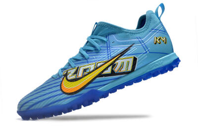 Men's Nike Air Zoom Mercurial Vapor 15 Pro TF Artificial Turf Low-Tops Football Shoes - Blue/Yellow/Orange/White