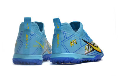 Men's Nike Air Zoom Mercurial Vapor 15 Pro TF Artificial Turf Low-Tops Football Shoes - Blue/Yellow/Orange/White