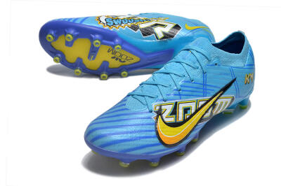 Men's Nike Air Zoom Mercurial Vapor 15 Elite AG Artificial Grass Low-Tops Football Boots - Blue/Yellow/Orange/White