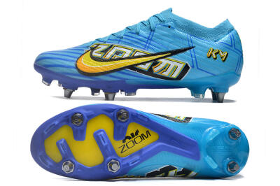 Men's Nike Air Zoom Mercurial Vapor 15 Elite SG Soft Ground Low-Tops Football Boots - Blue/Yellow/Orange/White