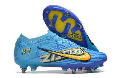 Men's Nike Air Zoom Mercurial Vapor 15 Elite SG Soft Ground Low-Tops Football Boots - Blue/Yellow/Orange/White