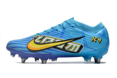 Men's Nike Air Zoom Mercurial Vapor 15 Elite SG Soft Ground Low-Tops Football Boots - Blue/Yellow/Orange/White