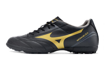 Men's Mizuno Monarcida Neo Ckassic TF Artificial Turf Low-Tops Football Shoes - Black/Gold