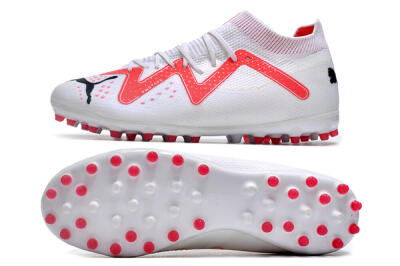 Men's Puma Future Ultimate MG Multi Ground Low-Tops Football Boots - White/Red/Black