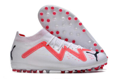 Men's Puma Future Ultimate MG Multi Ground Low-Tops Football Boots - White/Red/Black
