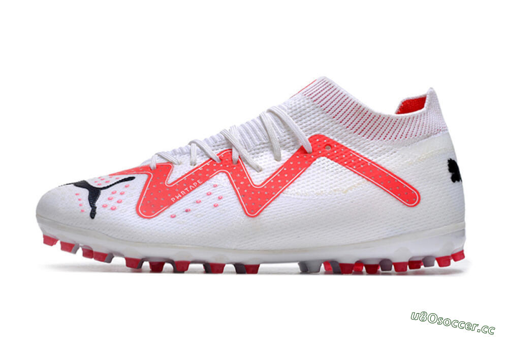 Men's Puma Future Ultimate MG Multi Ground Low-Tops Football Boots - White/Red/Black 0
