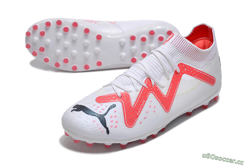 Men's Puma Future Ultimate MG Multi Ground Low-Tops Football Boots - White/Red/Black 3