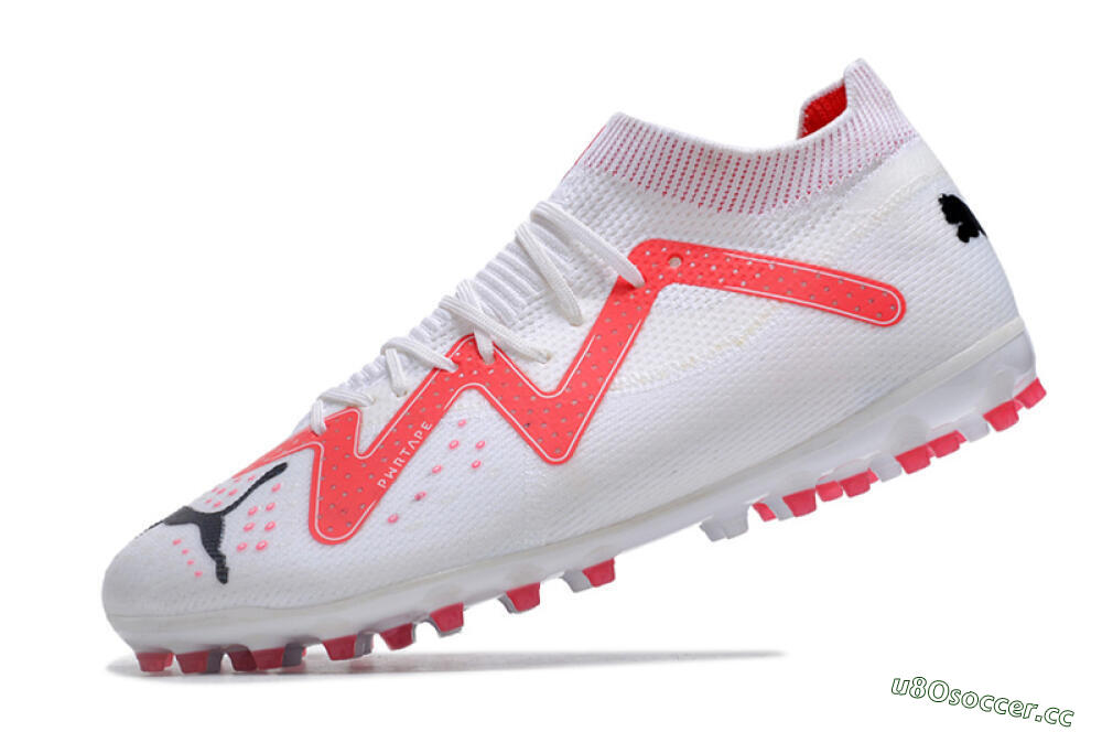 Men's Puma Future Ultimate MG Multi Ground Low-Tops Football Boots - White/Red/Black 5
