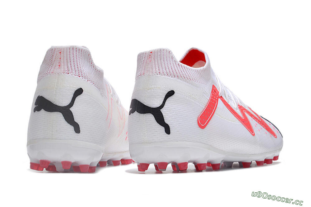 Men's Puma Future Ultimate MG Multi Ground Low-Tops Football Boots - White/Red/Black 6