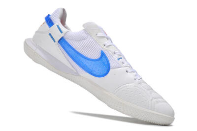 Men's Nike Street Gato IC Indoor & Futsal Low-Tops Football Shoes - White/Blue