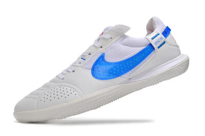 Men's Nike Street Gato IC Indoor & Futsal Low-Tops Football Shoes - White/Blue