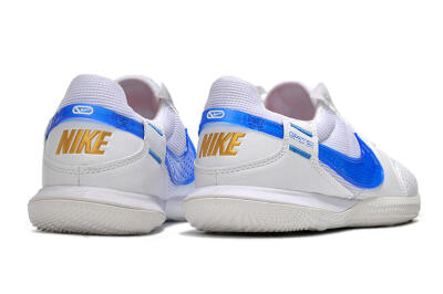 Men's Nike Street Gato IC Indoor & Futsal Low-Tops Football Shoes - White/Blue