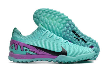 Unisex Nike Air Zoom Mercurial Vapor 15 Pro TF Artificial Turf Low-Tops Football Shoes - Jade/Black/Purple
