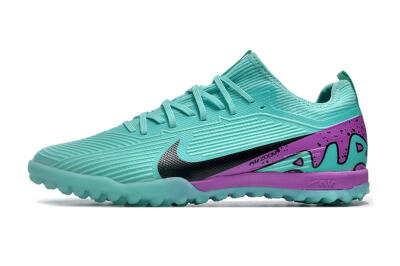 Unisex Nike Air Zoom Mercurial Vapor 15 Pro TF Artificial Turf Low-Tops Football Shoes - Jade/Black/Purple