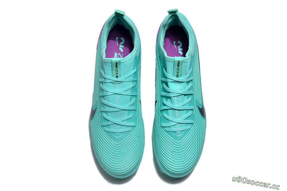 Unisex Nike Air Zoom Mercurial Vapor 15 Pro TF Artificial Turf Low-Tops Football Shoes - Jade/Black/Purple 4