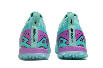 Unisex Nike Air Zoom Mercurial Vapor 15 Pro TF Artificial Turf Low-Tops Football Shoes - Jade/Black/Purple