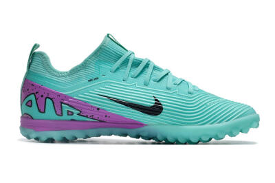 Unisex Nike Air Zoom Mercurial Vapor 15 Pro TF Artificial Turf Low-Tops Football Shoes - Jade/Black/Purple