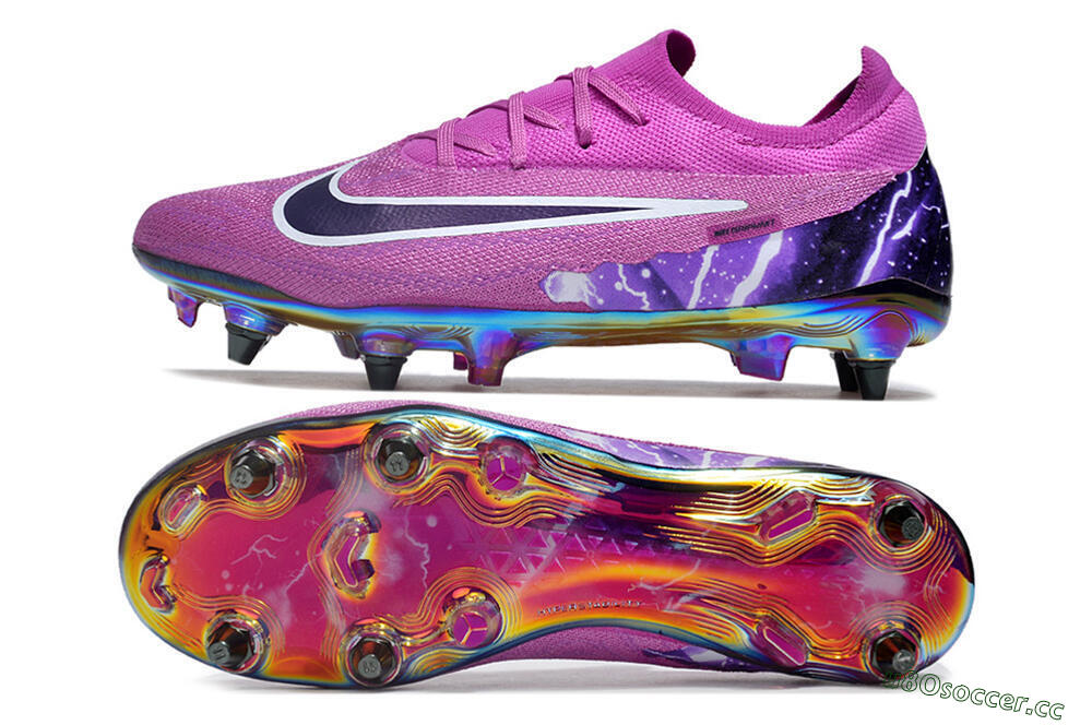 Men's Nike Phantom GX Elite SG Soft Ground Low-Tops Football Boots - Purple/White/Gold 1