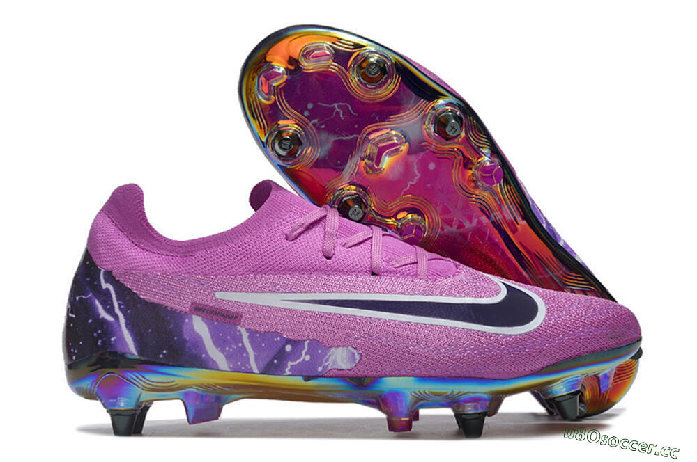 Men's Nike Phantom GX Elite SG Soft Ground Low-Tops Football Boots - Purple/White/Gold 2