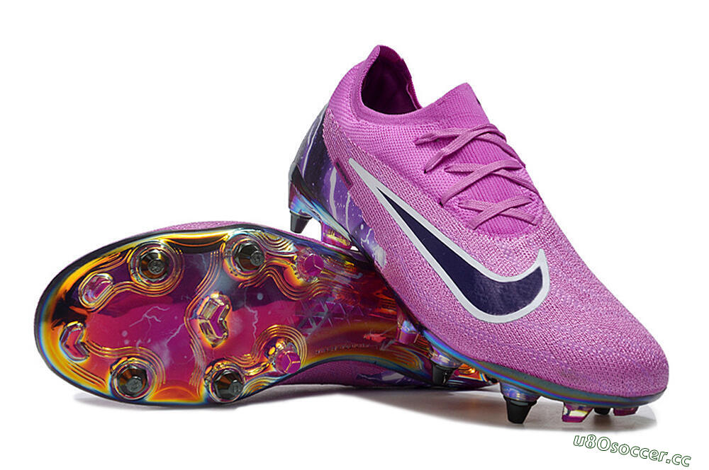 Men's Nike Phantom GX Elite SG Soft Ground Low-Tops Football Boots - Purple/White/Gold 3