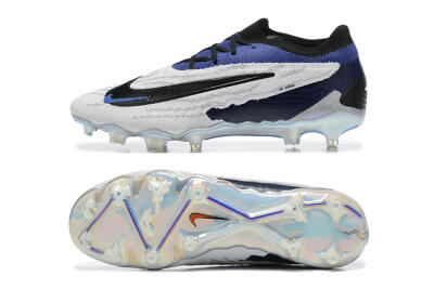 Men's Nike Phantom GX Elite FG Firm Ground Low-Tops Football Boots - Grey/Black/Blue