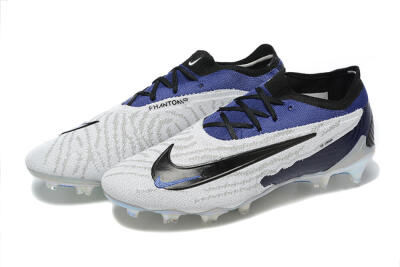 Men's Nike Phantom GX Elite FG Firm Ground Low-Tops Football Boots - Grey/Black/Blue