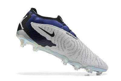 Men's Nike Phantom GX Elite FG Firm Ground Low-Tops Football Boots - Grey/Black/Blue