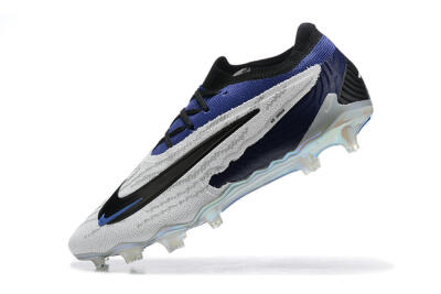 Men's Nike Phantom GX Elite FG Firm Ground Low-Tops Football Boots - Grey/Black/Blue