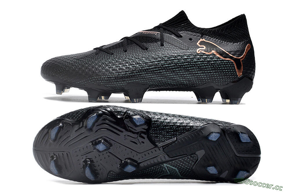 Men's Puma Future Ultimate 2024 FG Firm Ground Low-Tops Football Boots - Black/Blue/Gold 1
