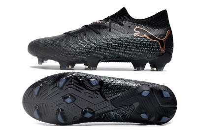 Men's Puma Future Ultimate 2024 FG Firm Ground Low-Tops Football Boots - Black/Blue/Gold