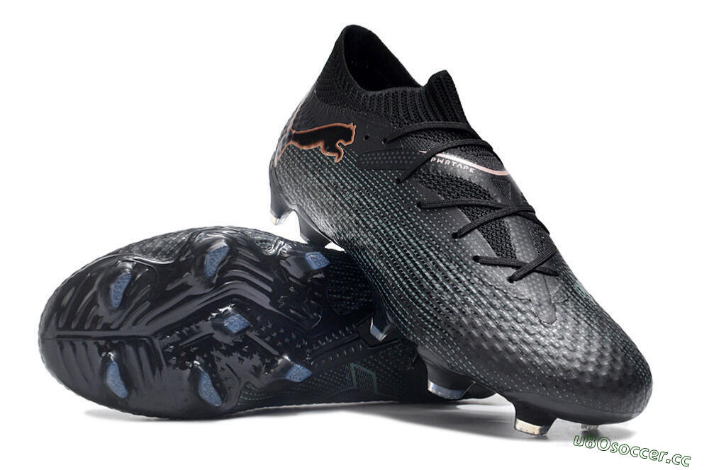 Men's Puma Future Ultimate 2024 FG Firm Ground Low-Tops Football Boots - Black/Blue/Gold 3