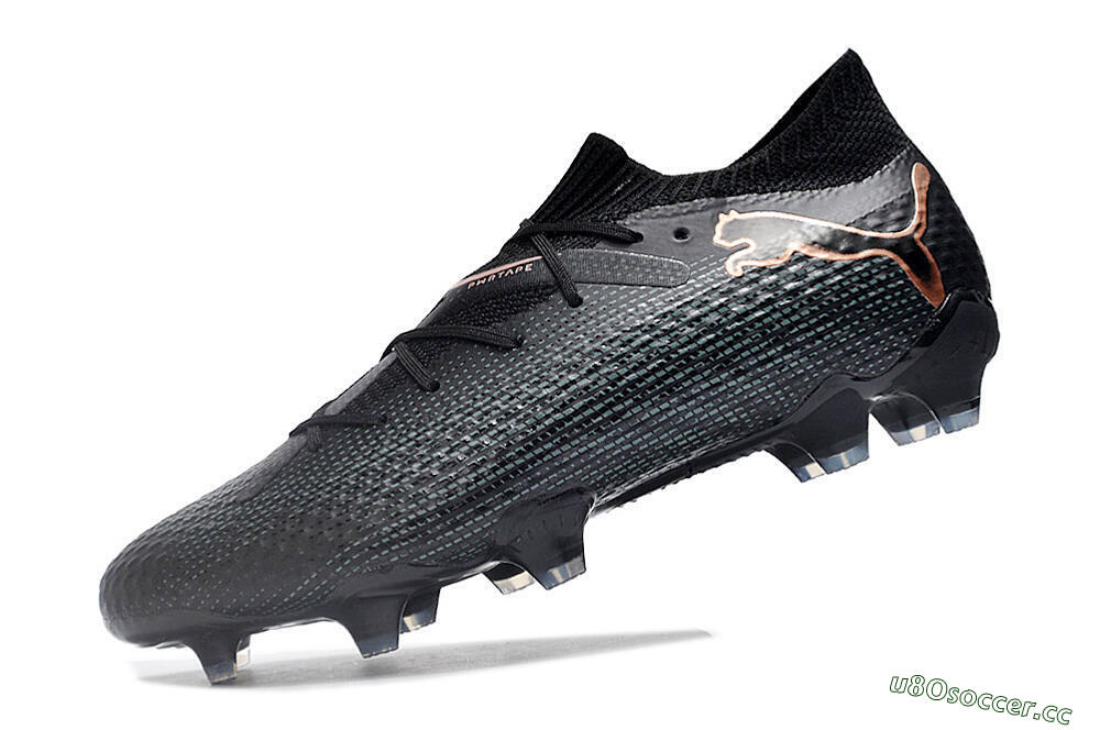 Men's Puma Future Ultimate 2024 FG Firm Ground Low-Tops Football Boots - Black/Blue/Gold 5