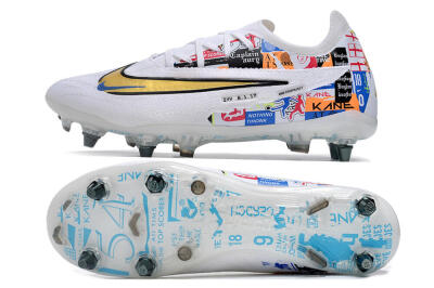 Men's Nike Phantom GX Elite SG Soft Ground Low-Tops Football Boots - White/Rainbow