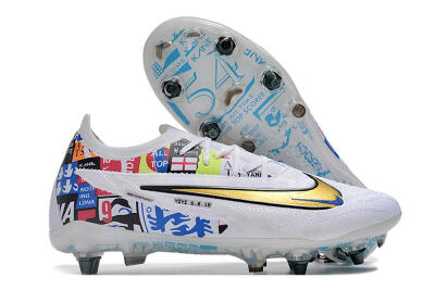 Men's Nike Phantom GX Elite SG Soft Ground Low-Tops Football Boots - White/Rainbow